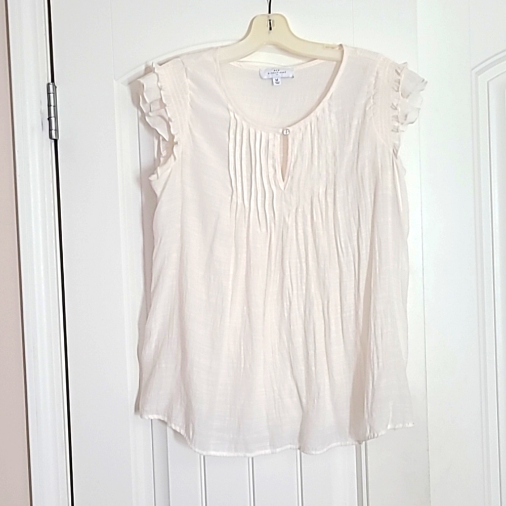 New Directions,M beige blouse.